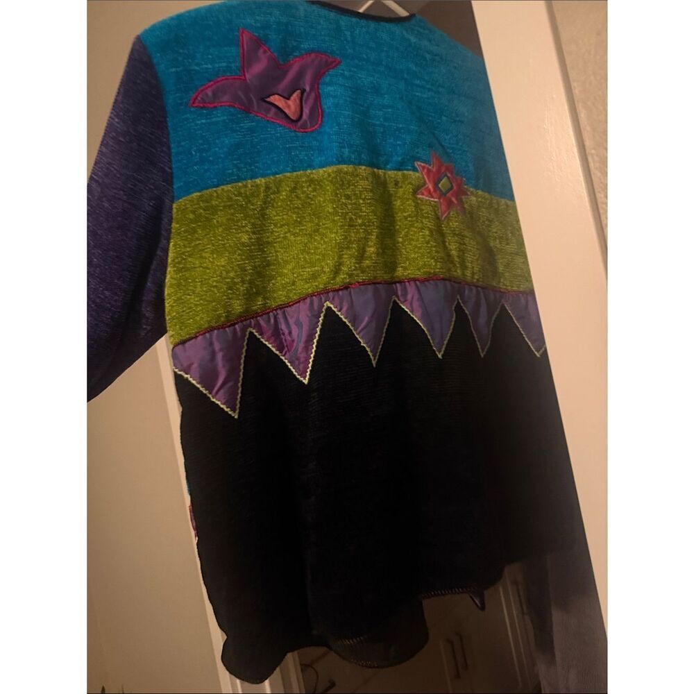 Allure Multicolor Patchwork Floral Velvet Jacket - Picture 7 of 12